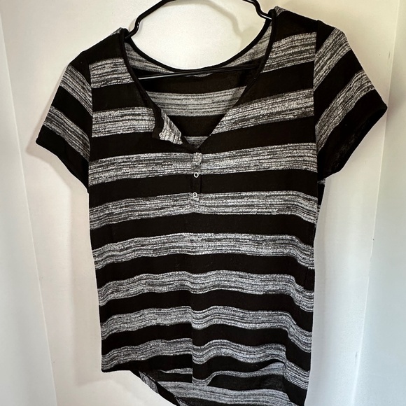 Forever 21 black and gray cute, goth, punk, edgy button up t-shirt - Picture 1 of 4